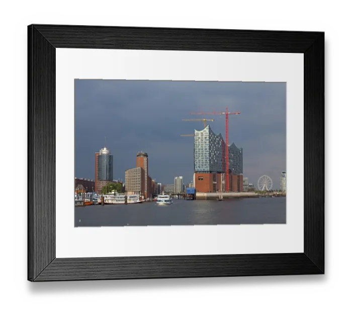 Framed Print : Elbe Philharmonic Hall and Columbus House