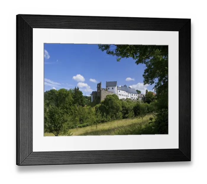 Framed Print : Lauenstein is a district of the town of Geising in the upper Mueglitz valley