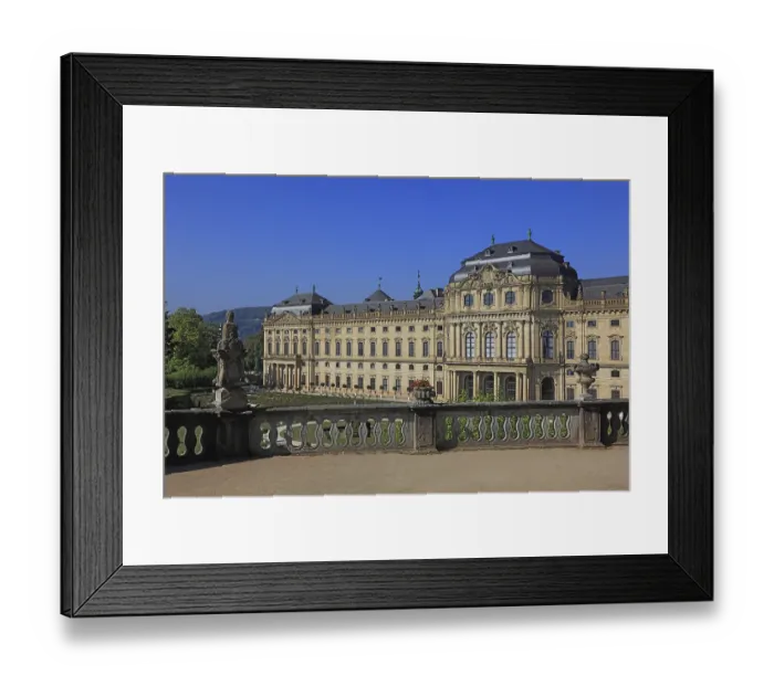 Framed Print : The Wuerzburg Residenz, view from the bastion