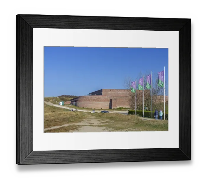Framed Print : Fort Napoleon, polygonal fort of the Napoleonic era in the dunes at Ostend