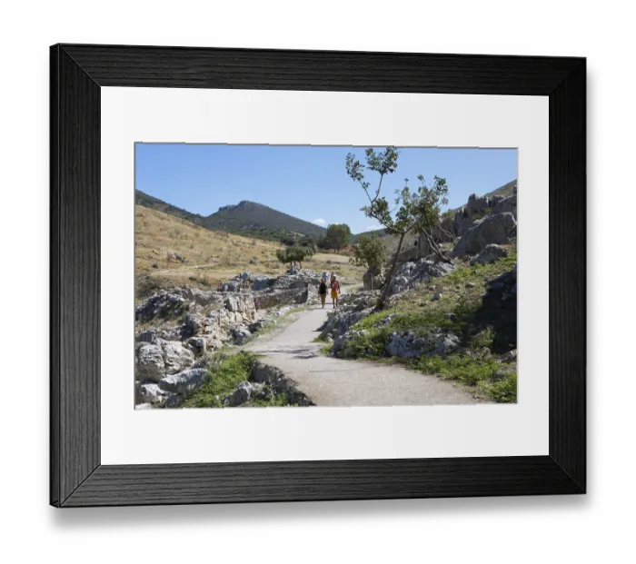 Framed Print : At the citadel of Mycenae, Greek archaeological site