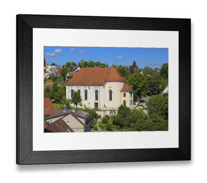 Framed Print : View of Haigerloch, St Anna's Catholic Church Framed Print : View of Haigerloch, St Anna's Catholic Church
