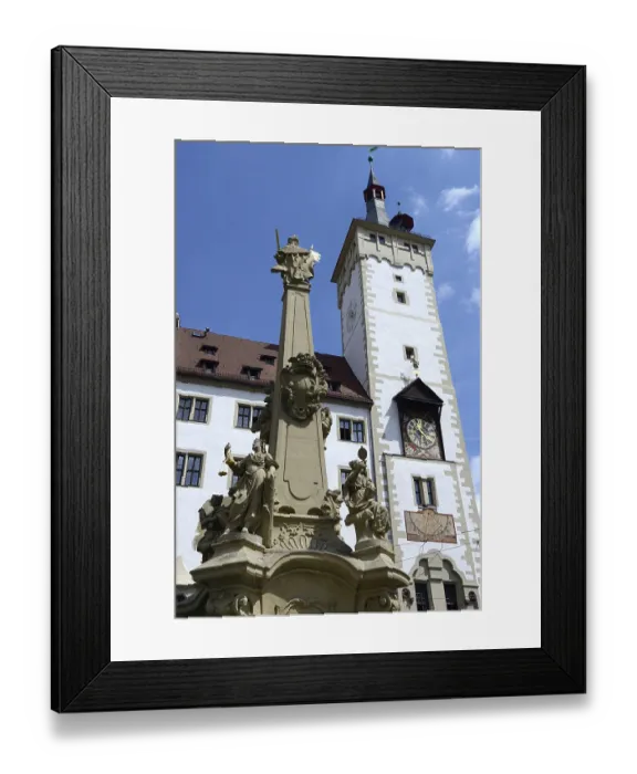 Framed Print : Old Town Hall and Vierroehrenbrunnnen