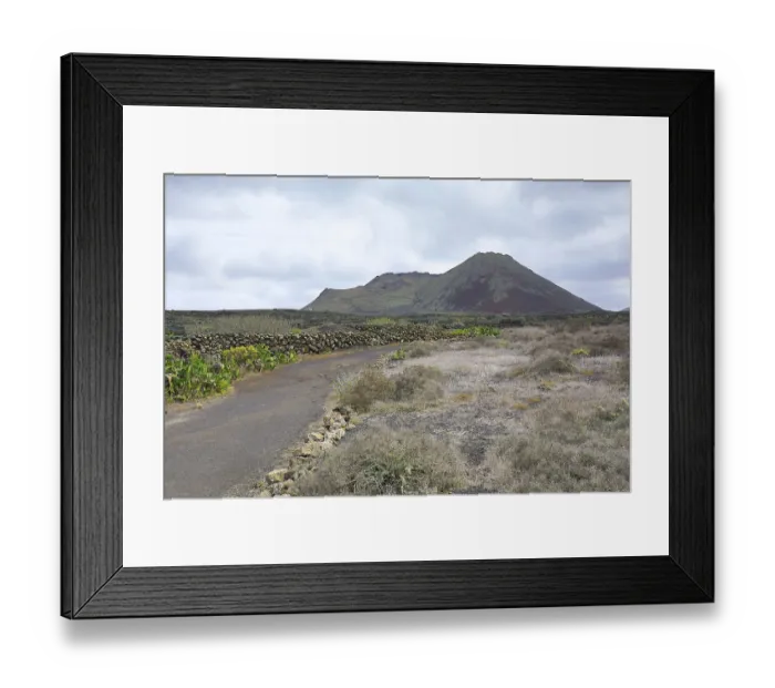 Framed Print : La Corona Volcano, Lanzarote, Canary Islands