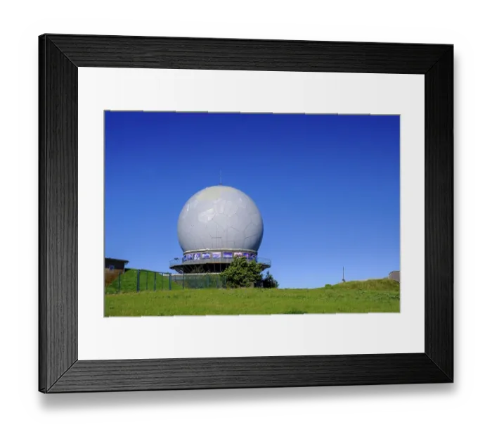 Framed Print : Radome and antenna systems, Wasserkuppe Framed Print : Radome and antenna systems, Wasserkuppe