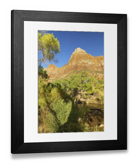 Framed Print : Watchman Mountain (1998m) at sunset