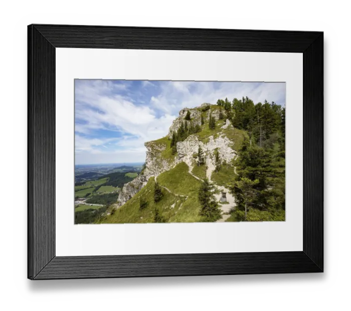 Framed Print : Hiking trail to the summit of the Nockstein