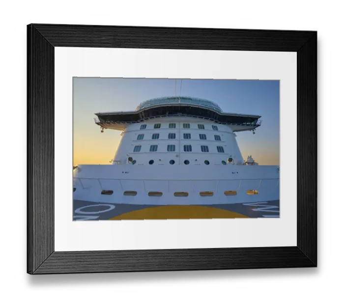 Framed Print : Cruise ship Mein Schiff 6, view from the hump to the bridge