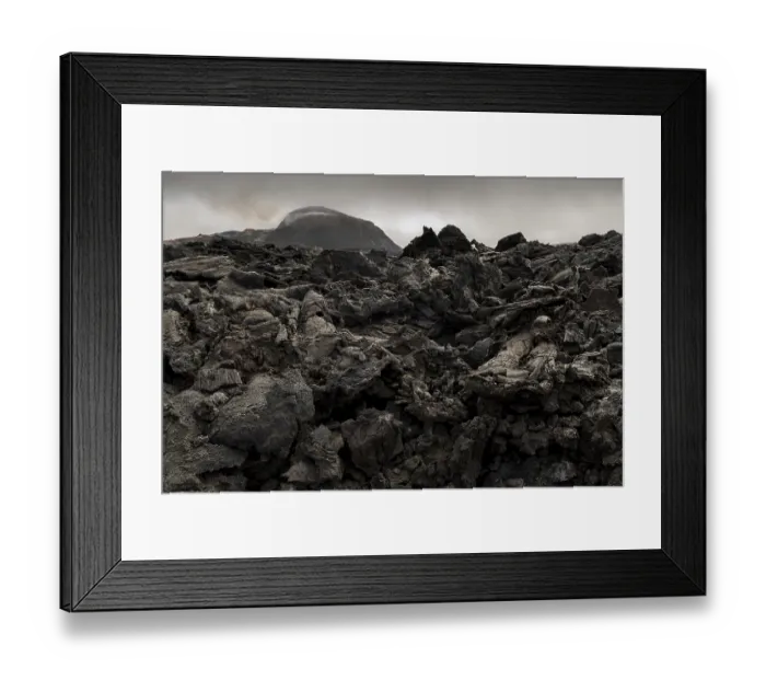 Framed Print : Cooled lava flows, active crater Crater Framed Print : Cooled lava flows, active crater Crater