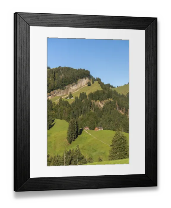 Framed Print : Urnaesch, mountain pasture, forest Framed Print : Urnaesch, mountain pasture, forest