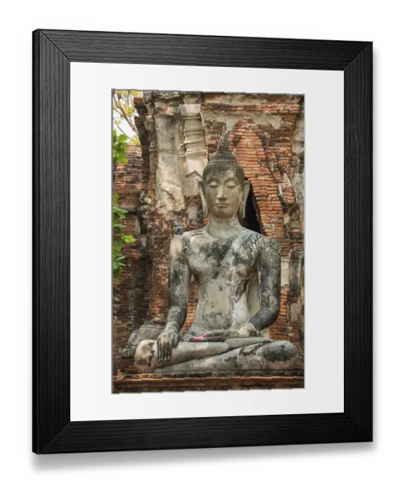 Framed Print : Buddha statue, Wat Mahathat, Ayutthaya