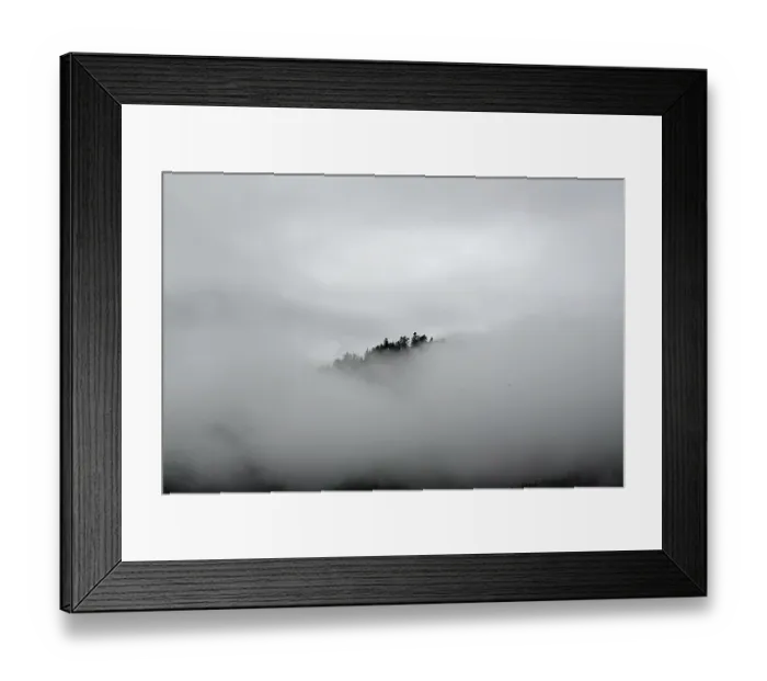 Framed Print : Foggy atmosphere in the foothills of the Alps