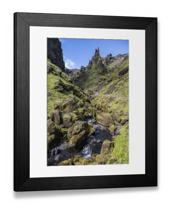 Framed Print : River in a gorge, landscape with mountains Framed Print : River in a gorge, landscape with mountains