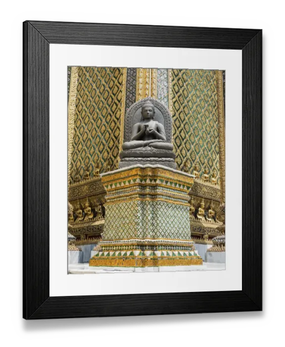 Framed Print : Buddha statue, Phra Mondop, Wat Phra Kaeo