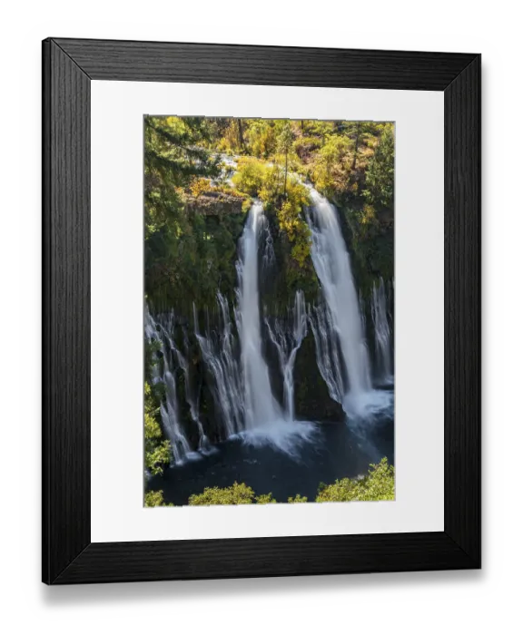 Framed Print : Waterfall, long-term image, McArthur-Burney Falls Memorial State Park