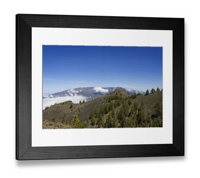 Framed Print : Volcanic landscape with the Caldera de Taburiente at the back Framed Print : Volcanic landscape with the Caldera de Taburiente at the back