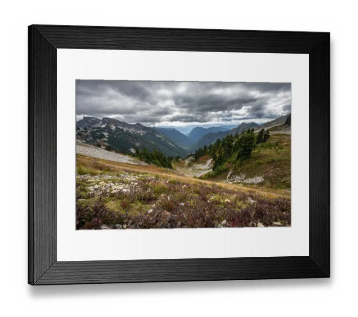Framed Print : View into the valley of Butter Creek