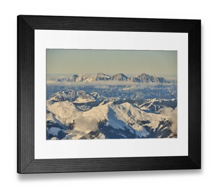 Framed Print : View from Mount Kitzsteinhorn on snow covered mountains Framed Print : View from Mount Kitzsteinhorn on snow covered mountains