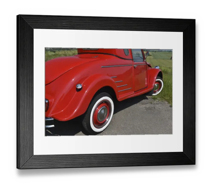 Framed Print : Citroen 2CV Roadster, tuned, in Hesse