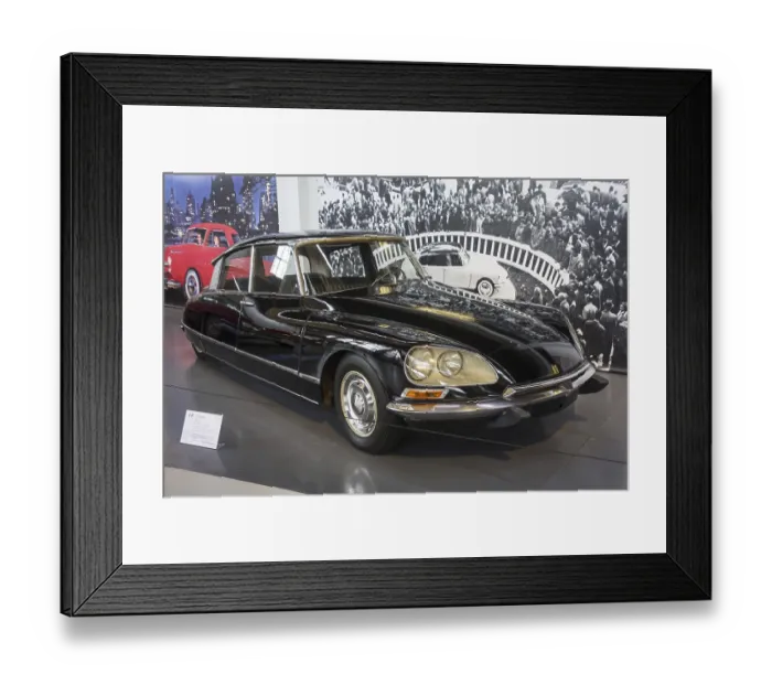 Framed Print : 1969 Citroen DS 21 French vintage car with hydropneumatic suspension at Autoworld