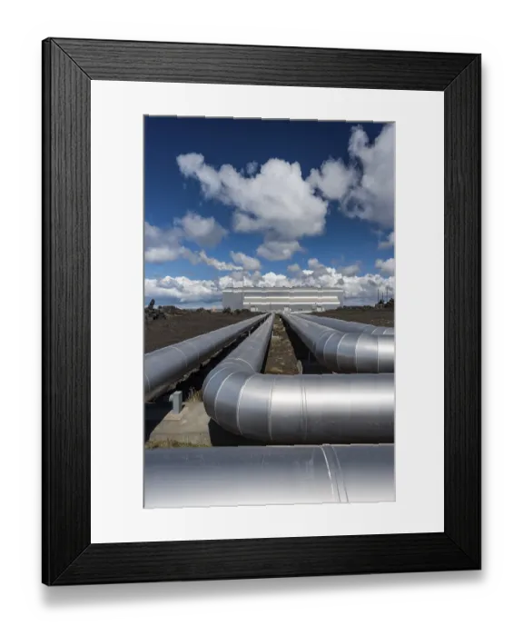 Framed Print : Pipelines, Suournes power plant