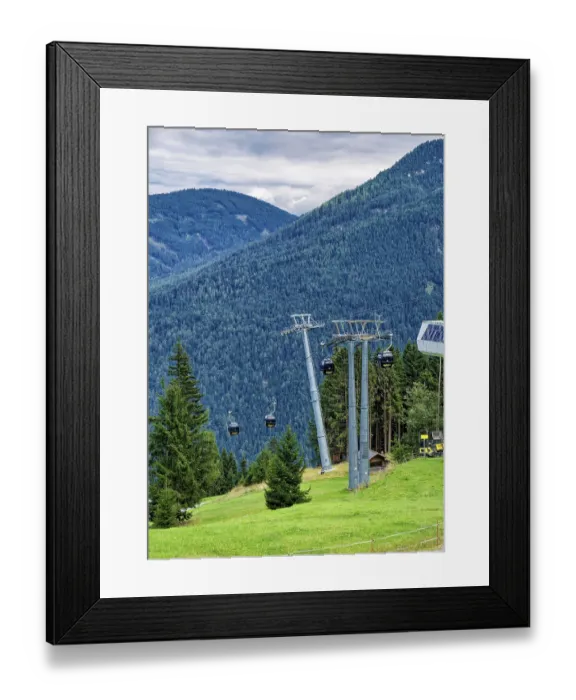 Framed Print : Middle station of the Kreuzjochbahn cable car