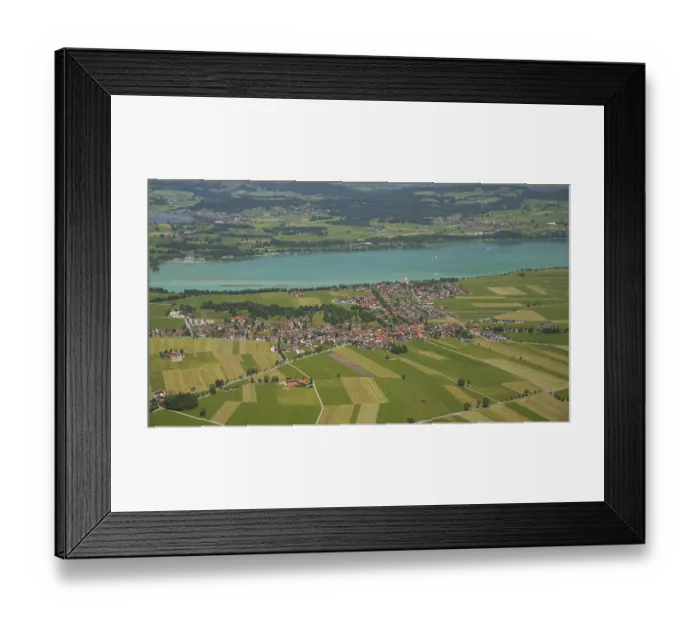 Framed Print : Panorama from Tegelberg to Waltenhofen and the Forggensee Framed Print : Panorama from Tegelberg to Waltenhofen and the Forggensee