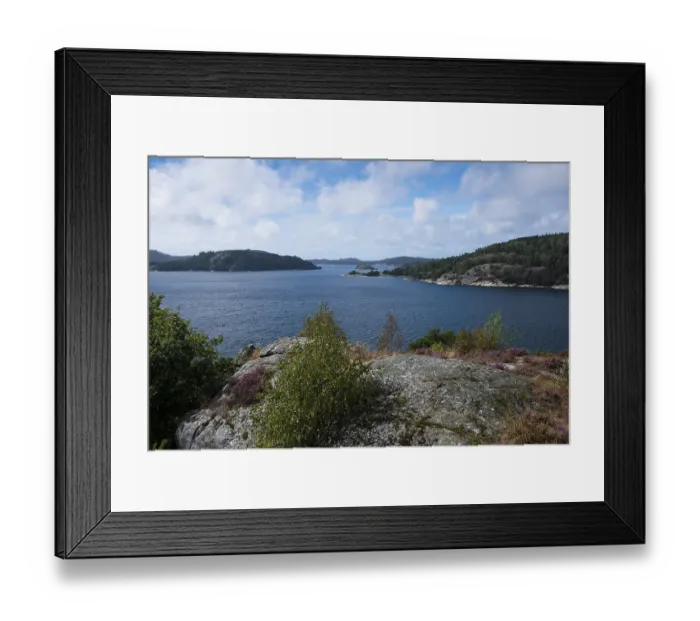 Framed Print : Islands in an archipelago, view from the island of Orust