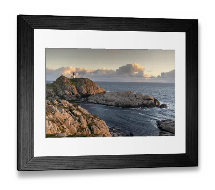 Framed Print : Lindesnes lighthouse at rocky coast Framed Print : Lindesnes lighthouse at rocky coast