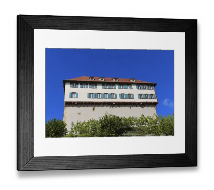 Framed Print : Gomaringen Castle, former parish seat of Johann Ulrich Schwindrazheim