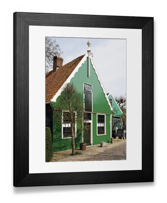Framed Print : Typical wooden buildings from the 17th Century