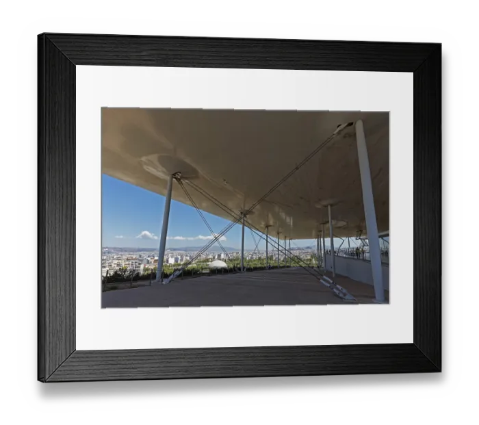 Framed Print : Viewing terrace with floating flat roof