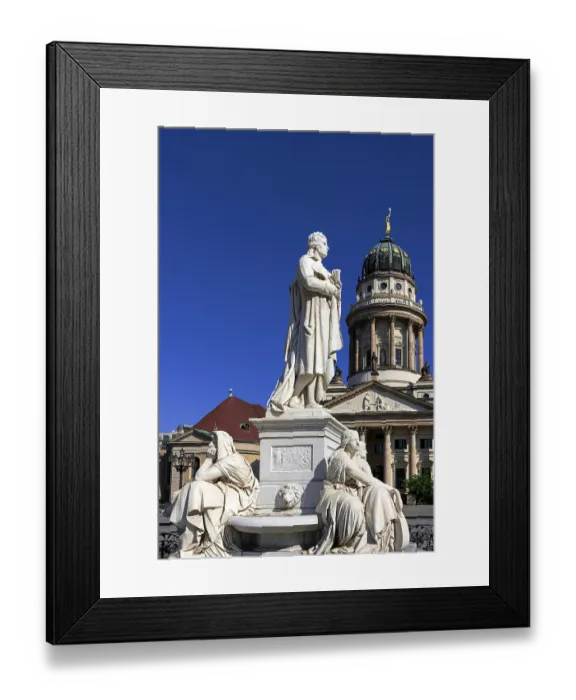 Framed Print : Schiller Monument and French Cathedral Framed Print : Schiller Monument and French Cathedral