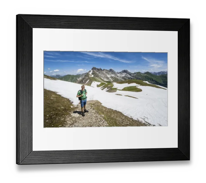 Framed Print : Hiker, mountaineer on the hiking trail Framed Print : Hiker, mountaineer on the hiking trail
