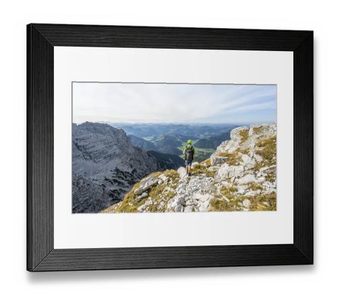 Framed Print : Hiker looking into the distance Framed Print : Hiker looking into the distance