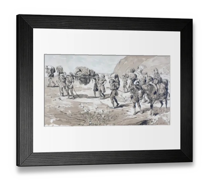 Framed Print : Transport methods, circa 11th century
