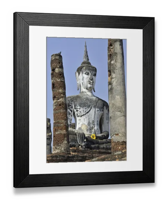 Framed Print : Buddha statue, Wat Mahathat, Sukhothai