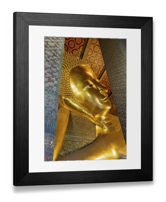Framed Print : Reclining Buddha statue, Wat Pho complex