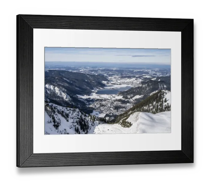 Framed Print : View from the top of the Jagerkamp to Schliersee and village