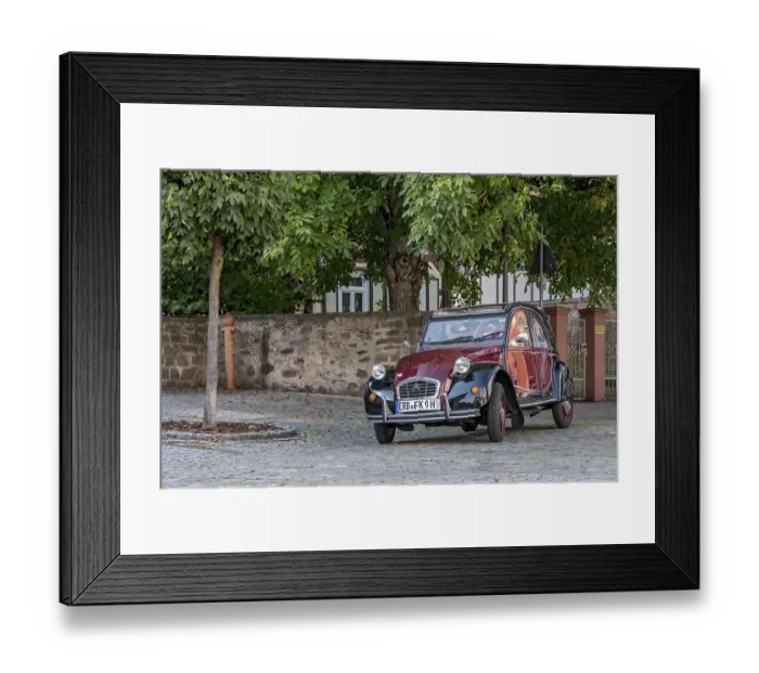 Framed Print : Vintage Citroen 2CV in motion, ugly duck Framed Print : Vintage Citroen 2CV in motion, ugly duck