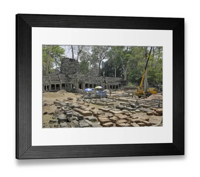 Framed Print : The Ta Prohm temple is being restored with Indian aid Framed Print : The Ta Prohm temple is being restored with Indian aid