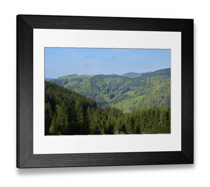 Framed Print : Low mountain landscape, mixed forest Framed Print : Low mountain landscape, mixed forest