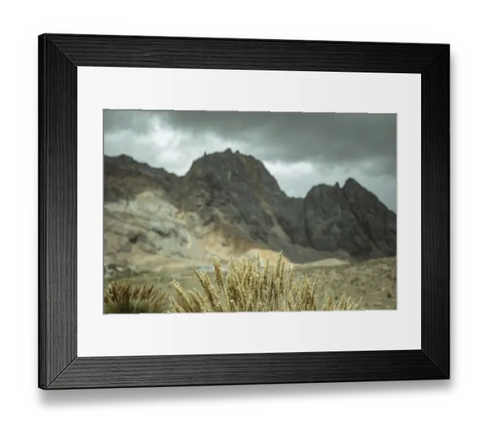 Framed Print : Mountain landscape in the Andean highlands