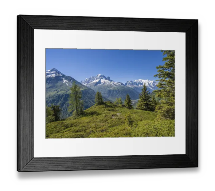 Framed Print : Mountain panorama from Aiguillette des Posettes