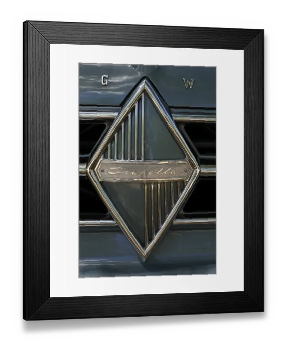 Framed Print : Oldtimer Borgward Isabella, emblem