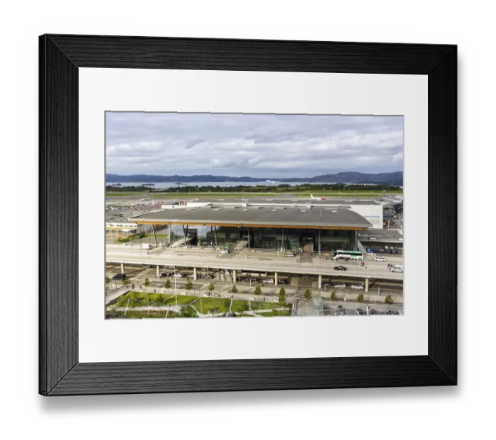 Framed Print : Bergen Flesland Airport Terminal, Norway, Europe