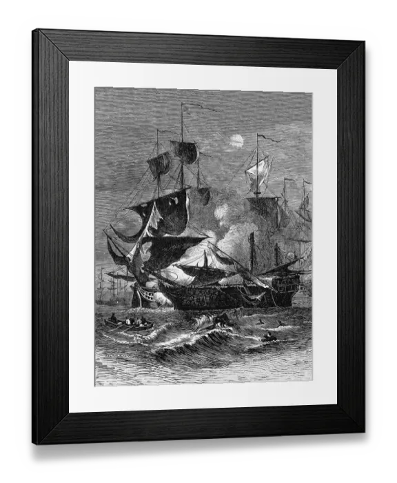 Framed Print : The Battle of Cape St