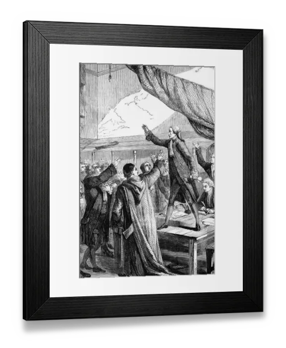 Framed Print : Meeting of the revolutionary leaders The Constituent Assembly Taking the Oath of Allegiance in Versailles Framed Print : Meeting of the revolutionary leaders The Constituent Assembly Taking the Oath of Allegiance in Versailles
