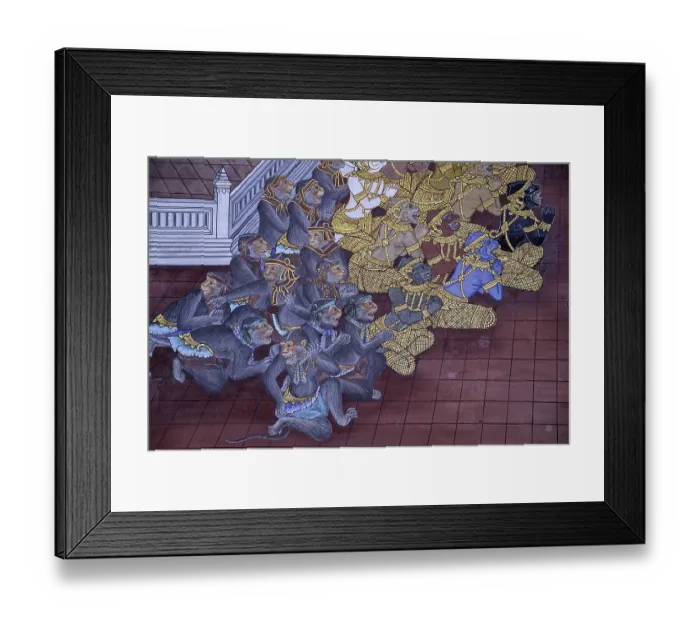 Framed Print : Mural painting in Wat Phra Kaew