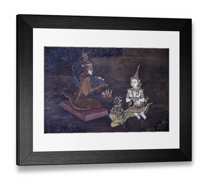 Framed Print : Mural painting in Wat Phra Kaew